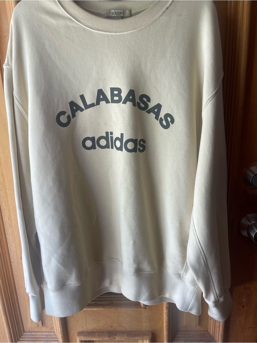 Yeezy Season 5 Adidas Calabasas Crewneck Sweatshirt Medium - Jupiter / Cream